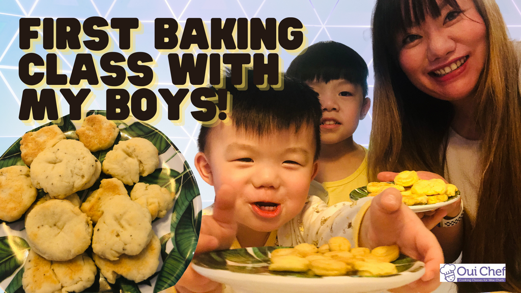 First online baking class with my boys!