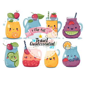 Cute Drinks Digital Art SETDR001