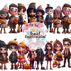 Cute Halloween Kids - Digital Art SETKID001