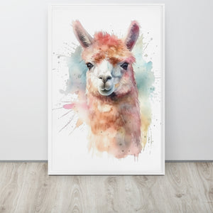 Alpaca ALPCA007 Framed Canvas Art