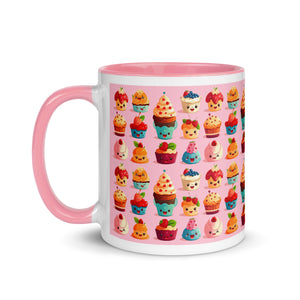 Cute Pink Cupcakes Mug with Color Inside SETCCK001