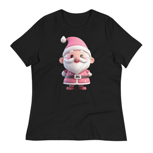 Cute Pink Santa Claus Christmas T-Shirt (Women) SANTA001