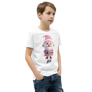 Cute Pink Santa Claus Son Youth Christmas T-Shirt (Kids) SANTA004Y