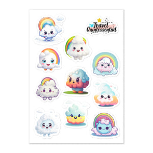 Cloud Cartoon Characters Glossy Stickers SETCM001