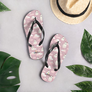 Cute Llama Cartoon Flip-Flops L0001