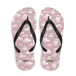 Cute Llama Cartoon Flip-Flops L0001