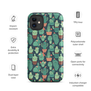 Cute Cactus Cartoon Tough Case for iPhone® C0004