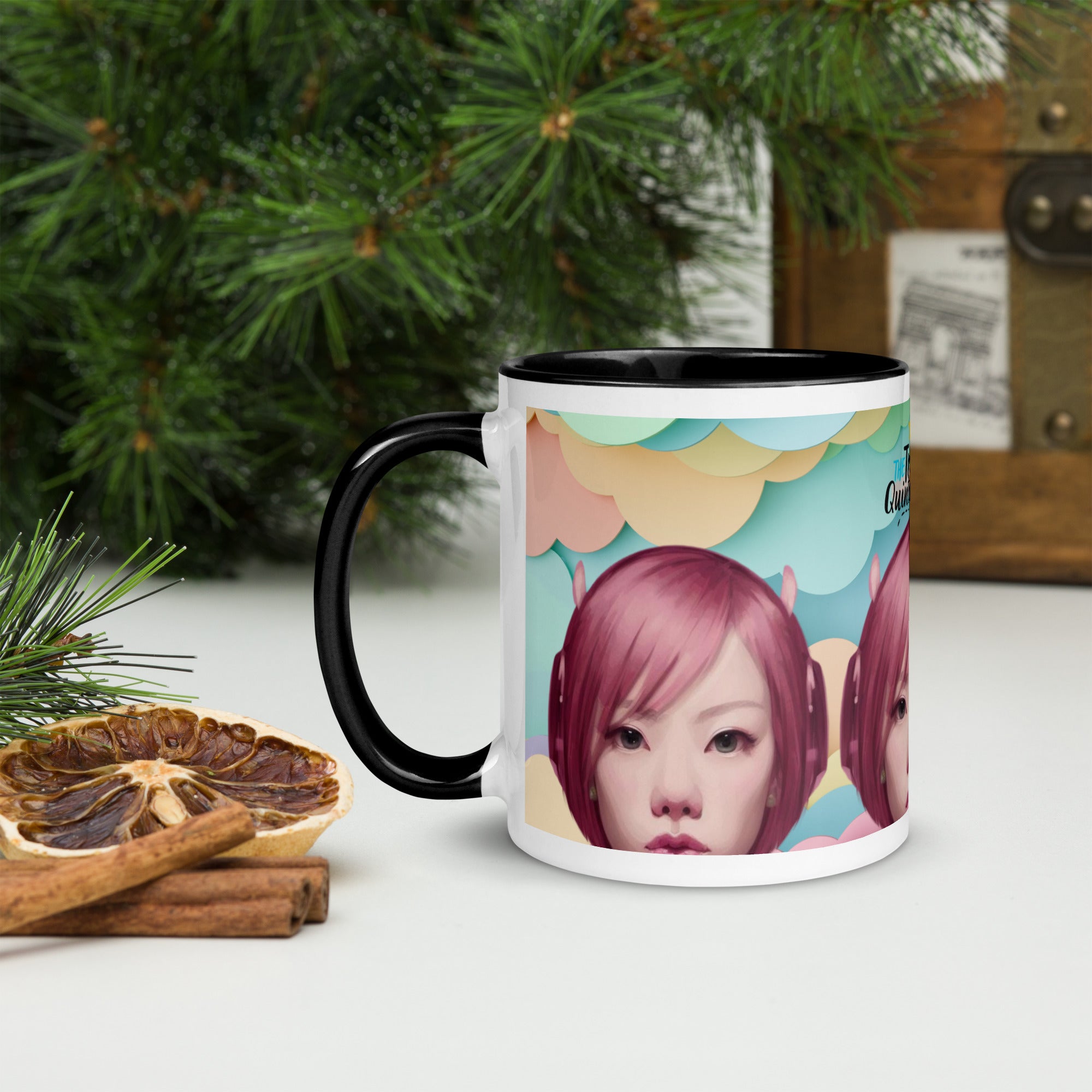 Pink Head TheTravelQuintessential Mug with Color Inside PH01
