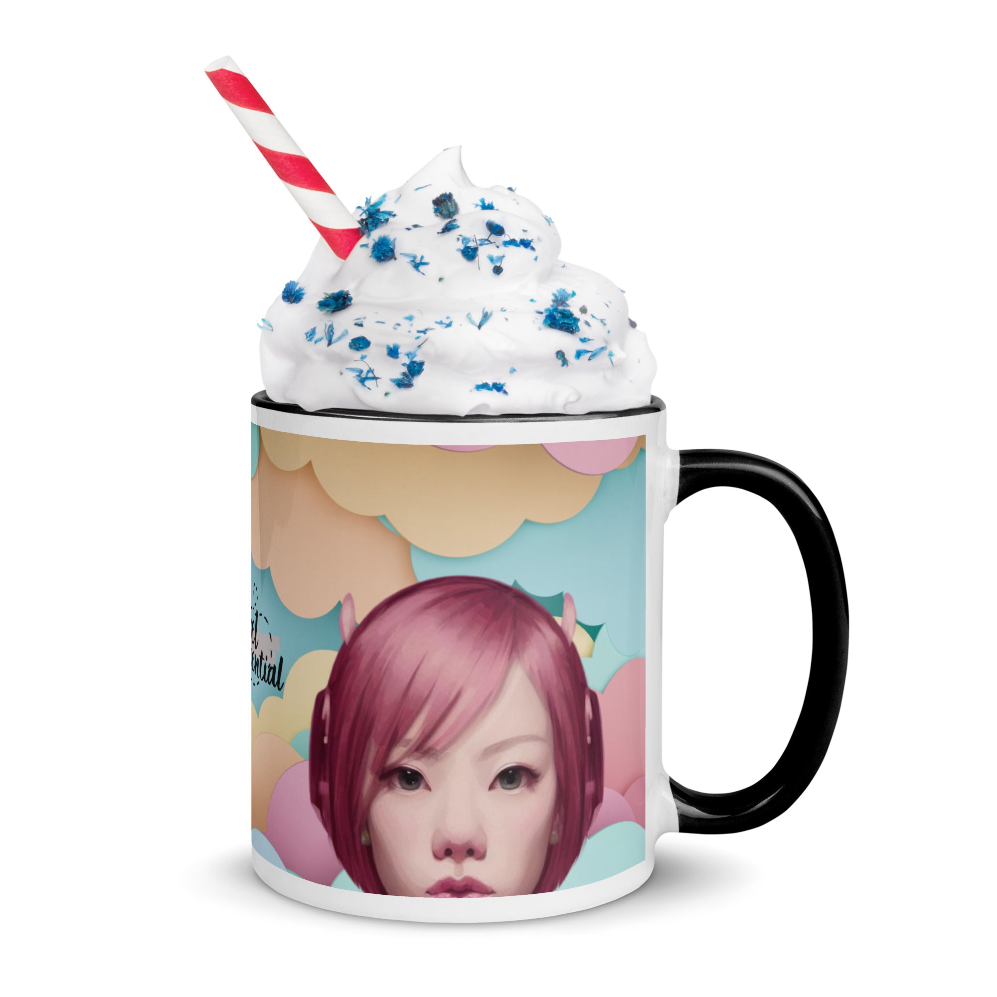 Pink Head TheTravelQuintessential Mug with Color Inside PH02
