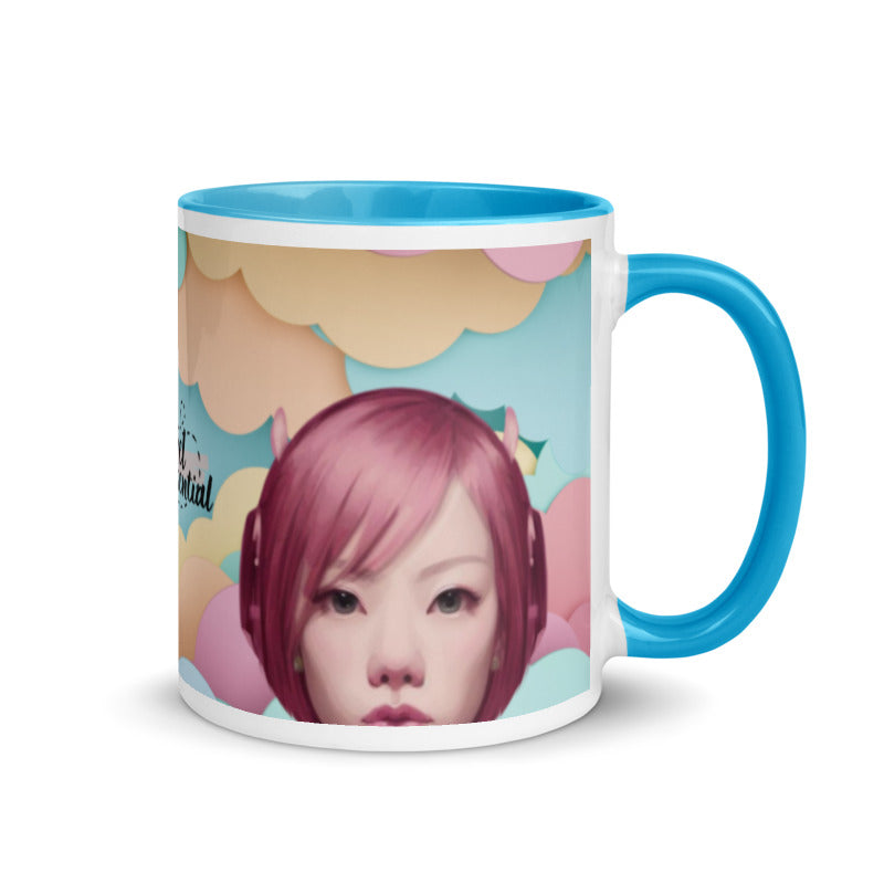 Pink Head TheTravelQuintessential Mug with Color Inside PH02