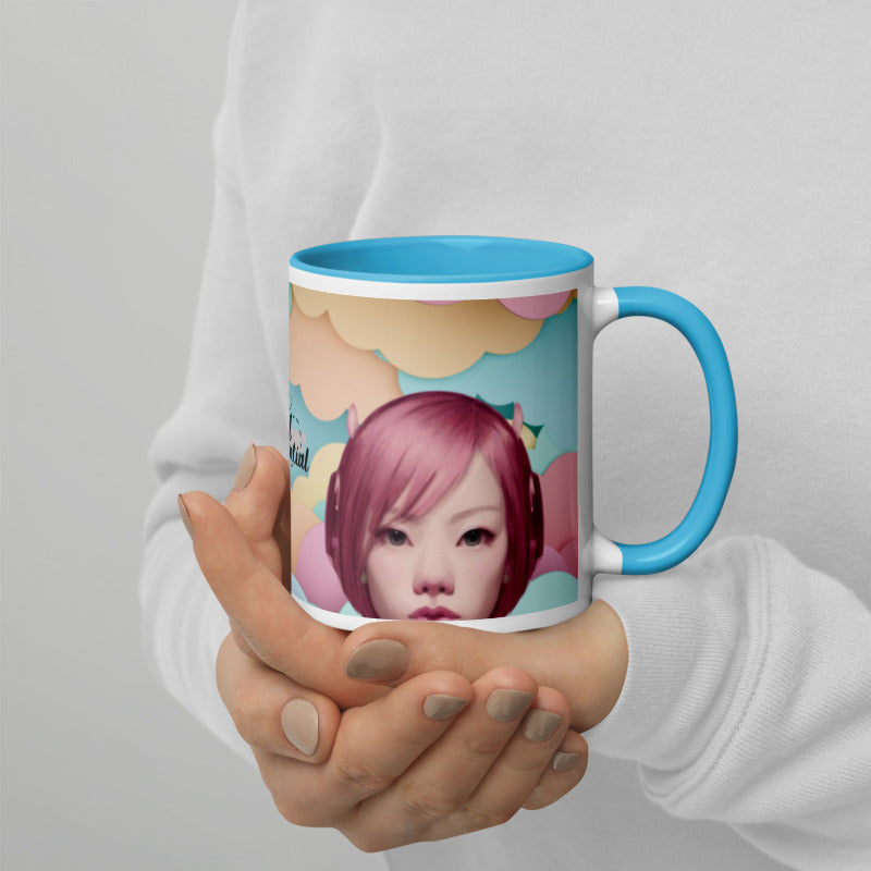 Pink Head TheTravelQuintessential Mug with Color Inside PH02