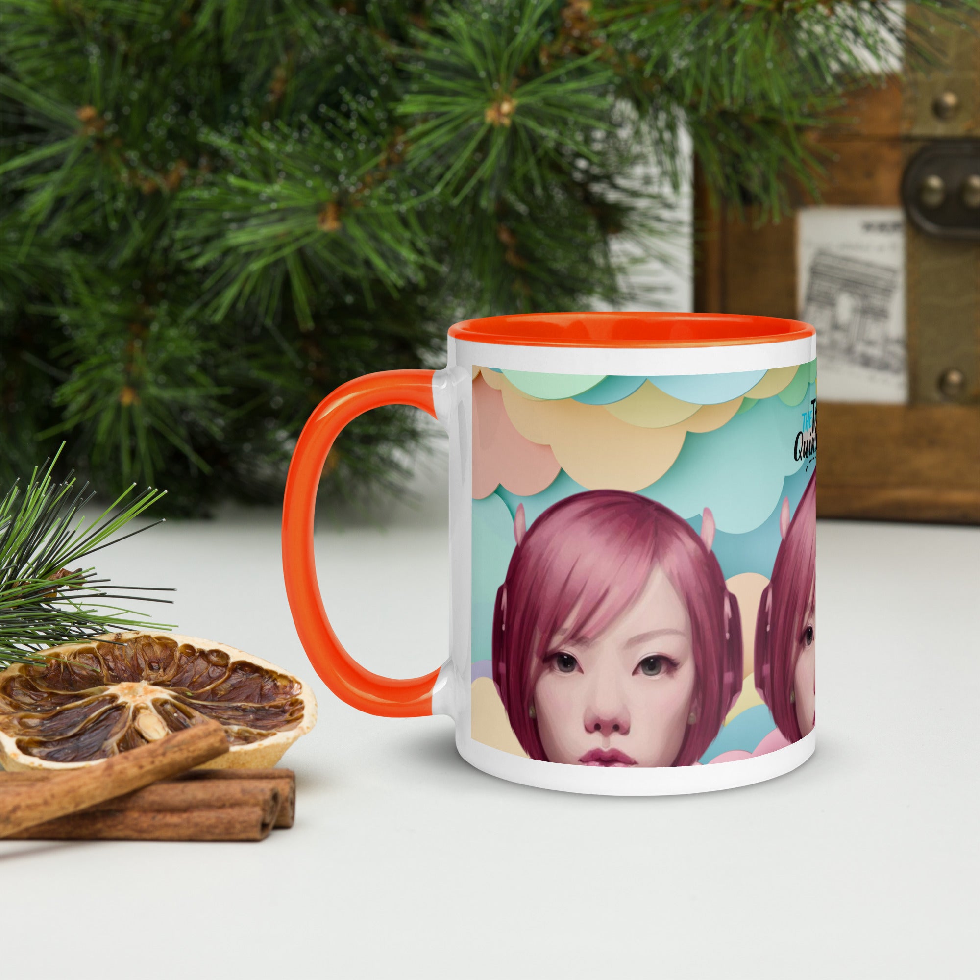 Pink Head TheTravelQuintessential Mug with Color Inside PH01