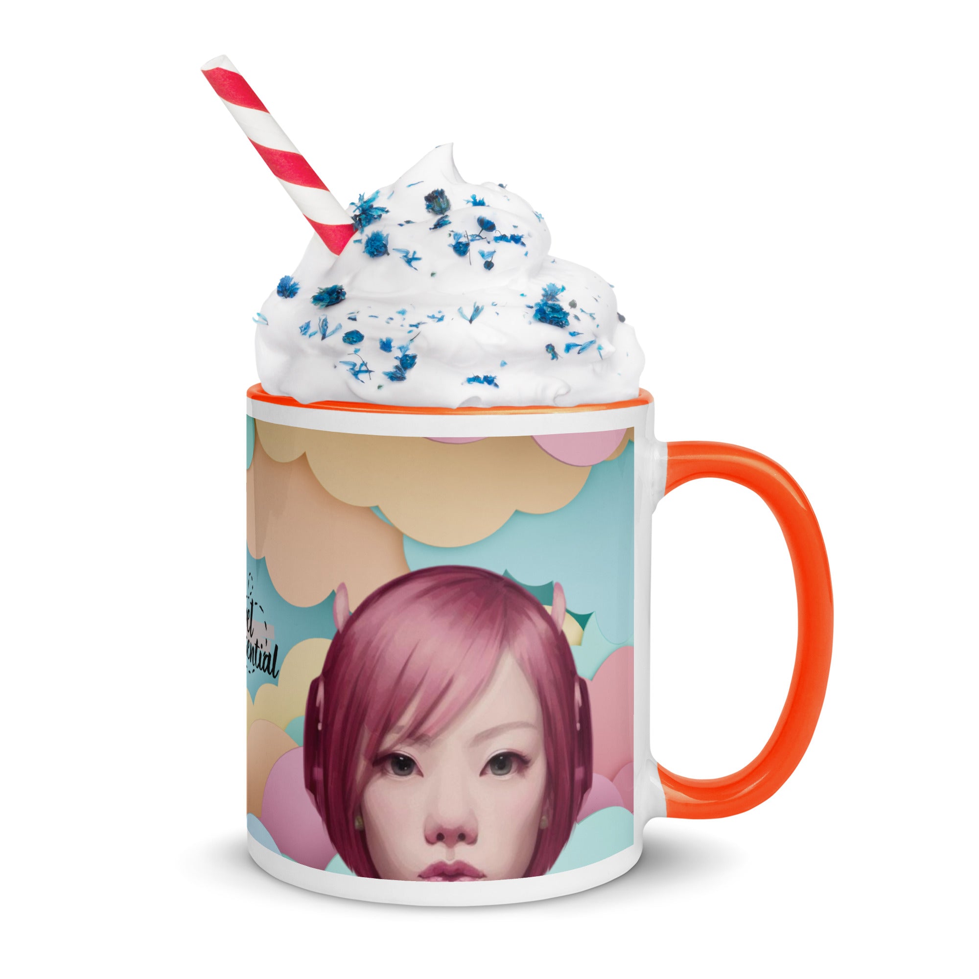Pink Head TheTravelQuintessential Mug with Color Inside PH02