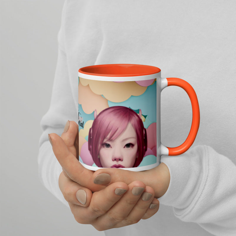Pink Head TheTravelQuintessential Mug with Color Inside PH02