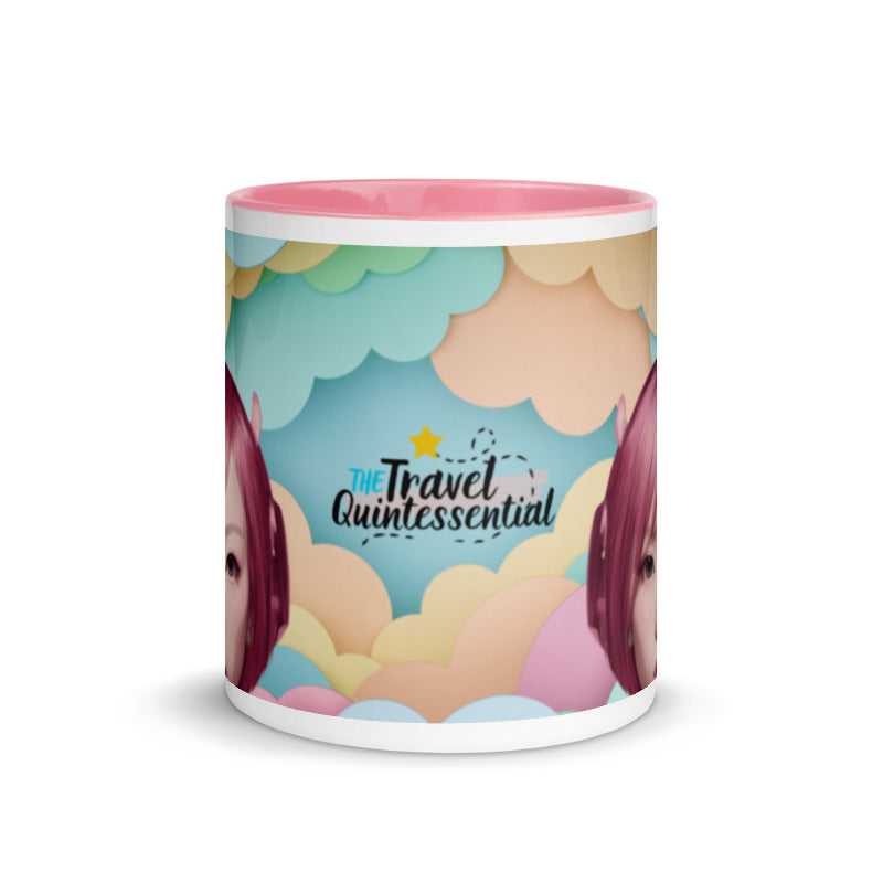 Pink Head TheTravelQuintessential Mug with Color Inside PH02