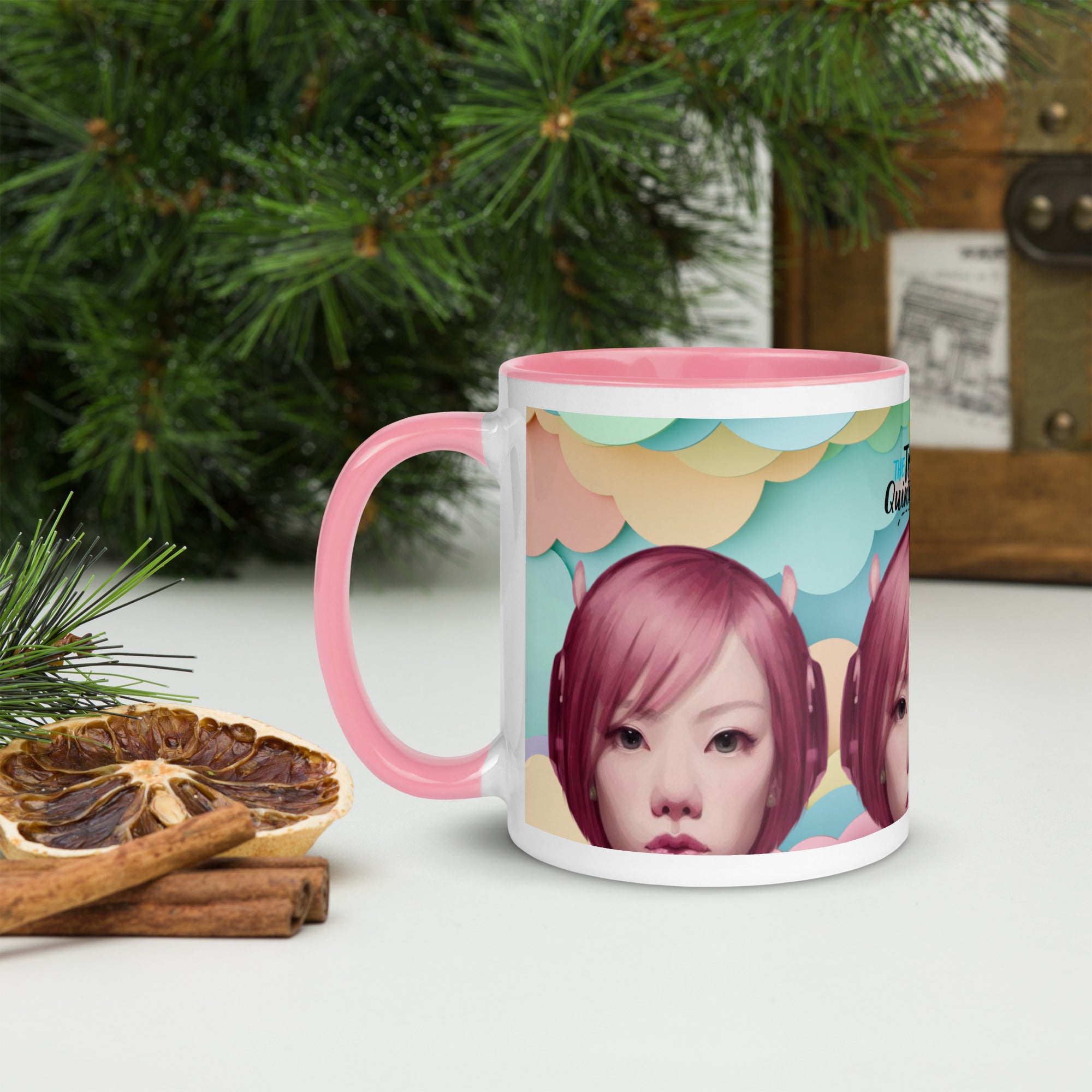 Pink Head TheTravelQuintessential Mug with Color Inside PH01