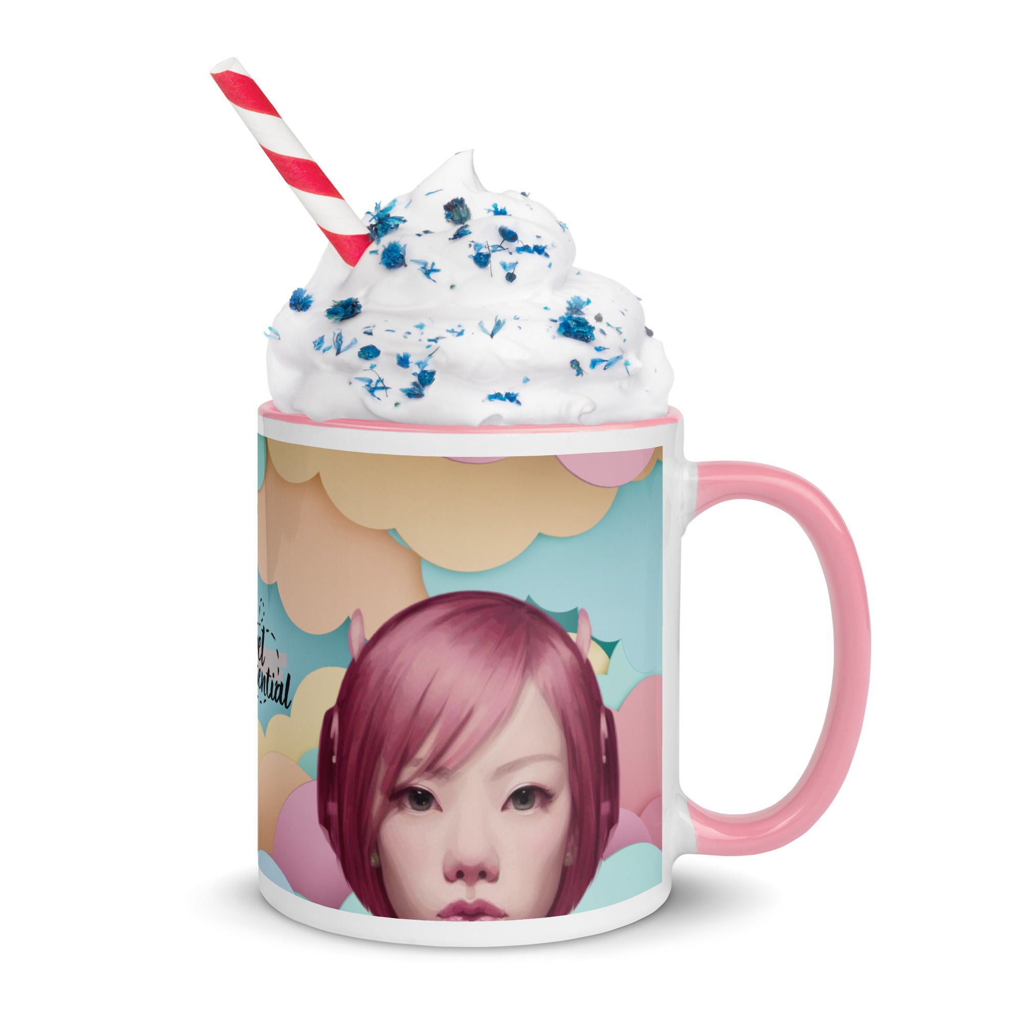 Pink Head TheTravelQuintessential Mug with Color Inside PH02