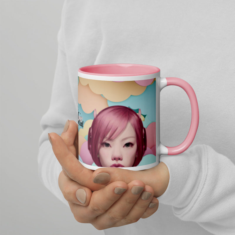 Pink Head TheTravelQuintessential Mug with Color Inside PH02