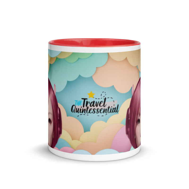 Pink Head TheTravelQuintessential Mug with Color Inside PH02
