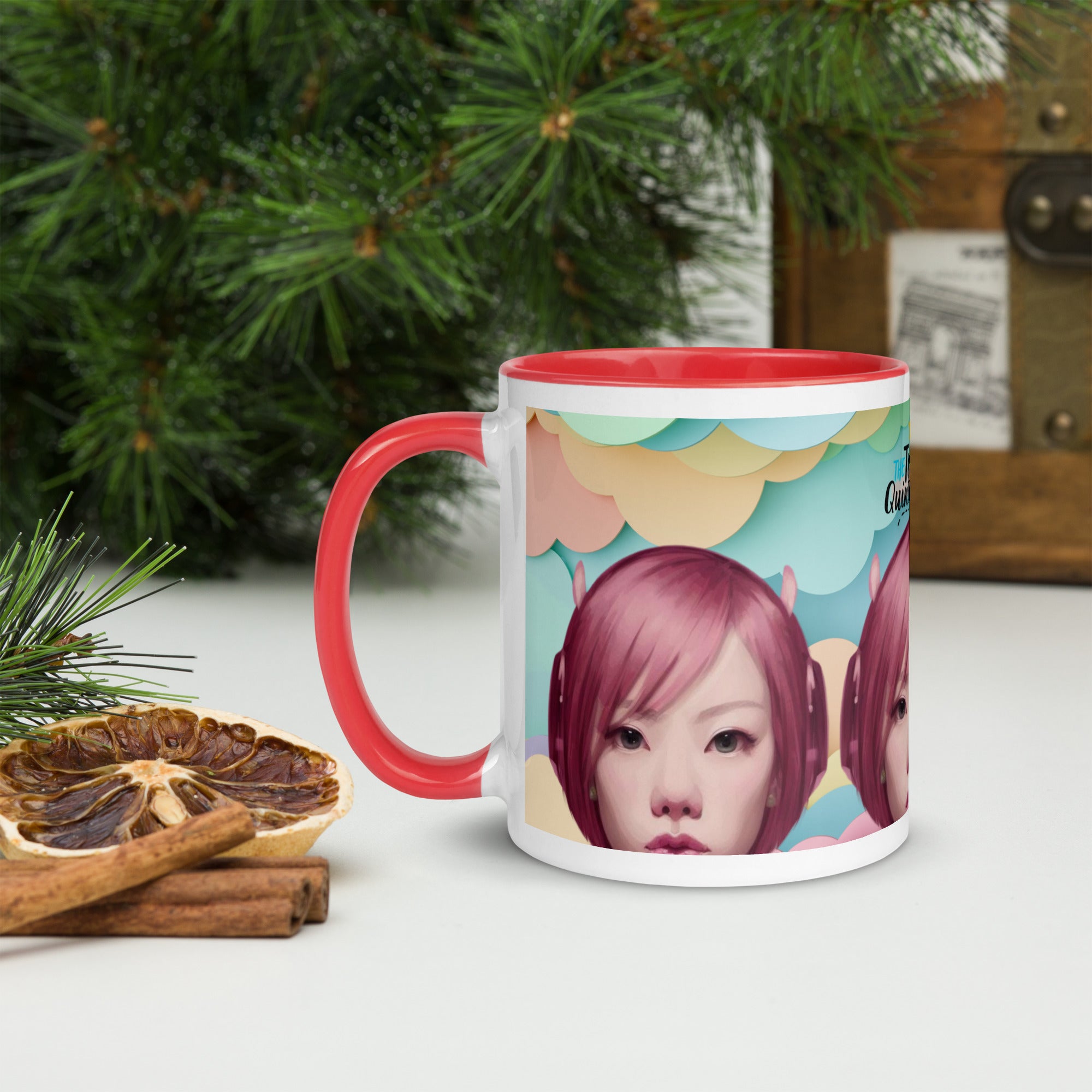 Pink Head TheTravelQuintessential Mug with Color Inside PH01