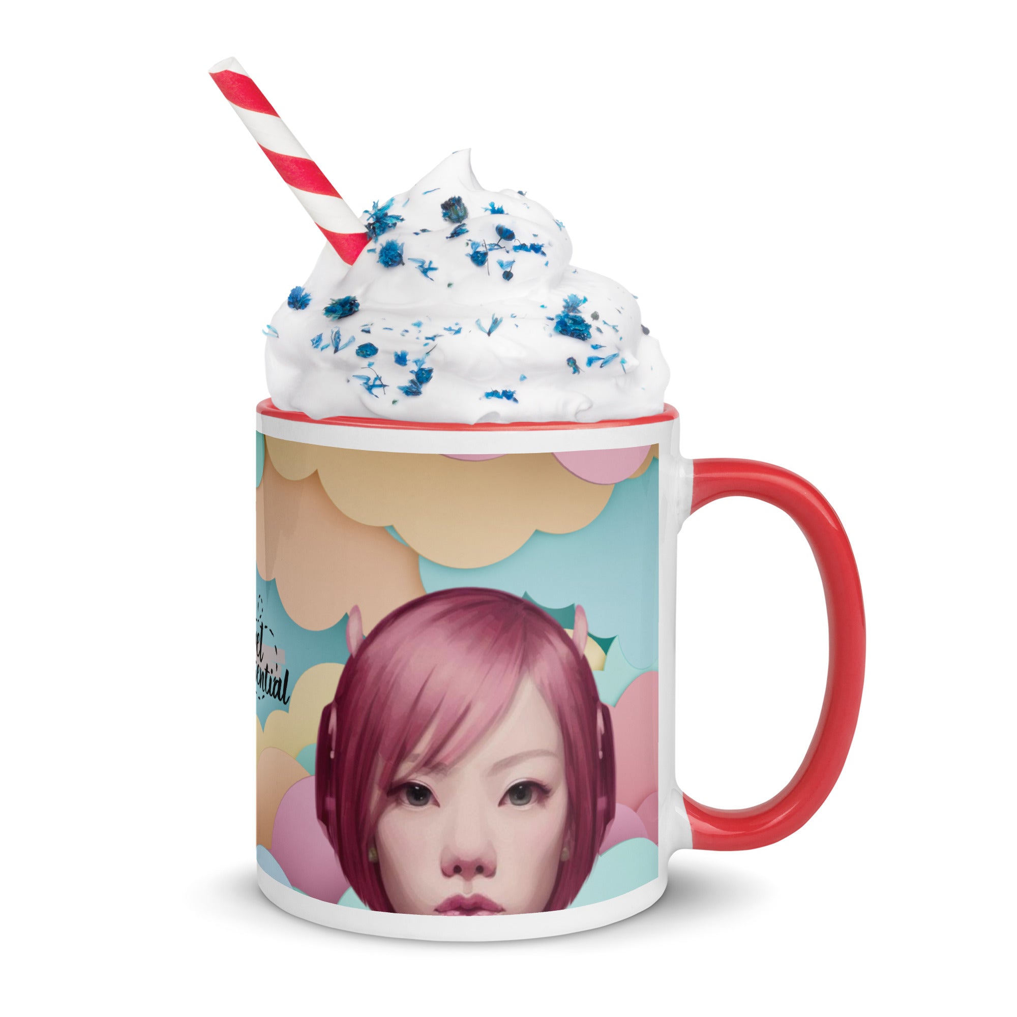 Pink Head TheTravelQuintessential Mug with Color Inside PH02