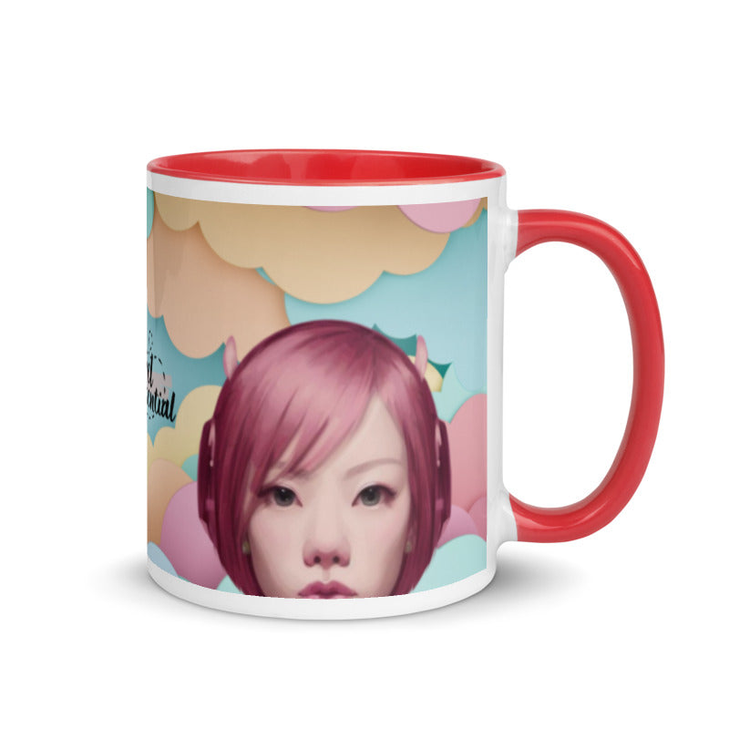 Pink Head TheTravelQuintessential Mug with Color Inside PH02