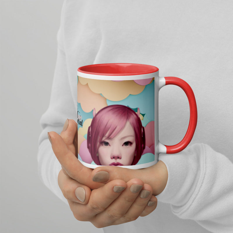 Pink Head TheTravelQuintessential Mug with Color Inside PH02