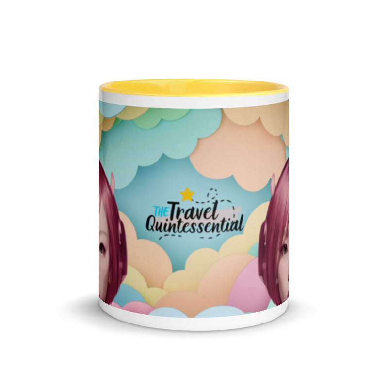 Pink Head TheTravelQuintessential Mug with Color Inside PH02
