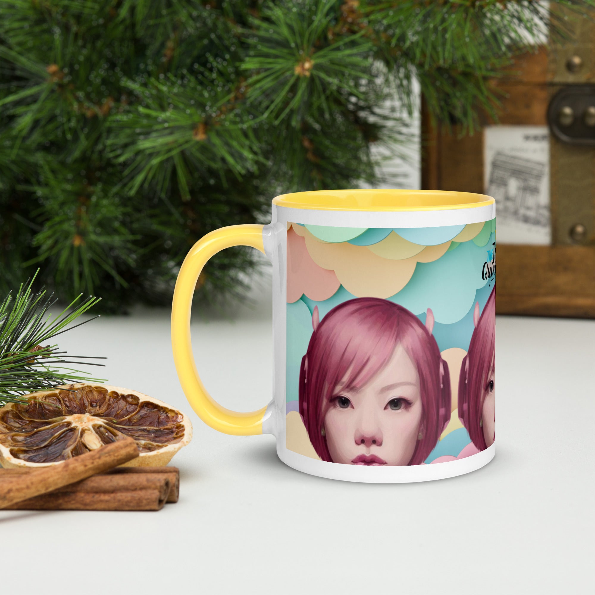 Pink Head TheTravelQuintessential Mug with Color Inside PH01