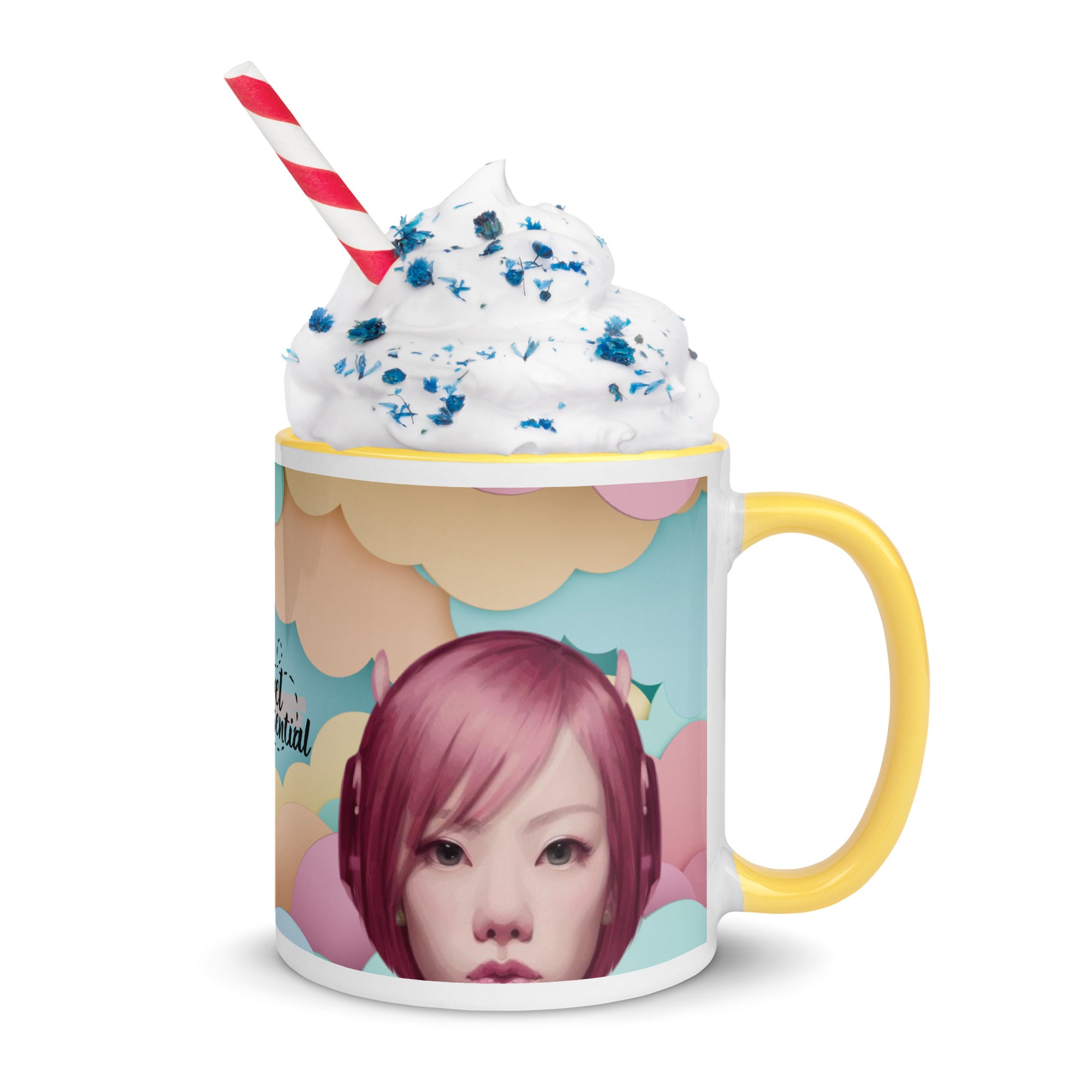 Pink Head TheTravelQuintessential Mug with Color Inside PH02