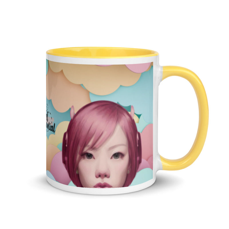Pink Head TheTravelQuintessential Mug with Color Inside PH02