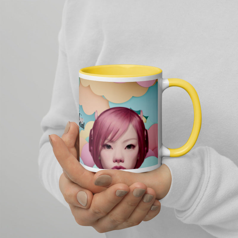 Pink Head TheTravelQuintessential Mug with Color Inside PH02